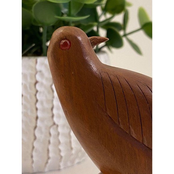 Vintage Wooden Carved Bird Sculpture 3.5 inches - Picture 2 of 4